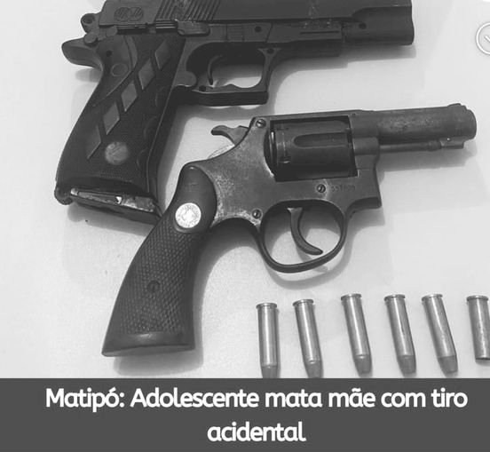 Um jovem, de 17 anos, matou a mãe com um disparo acidental em Matipó-MG.
