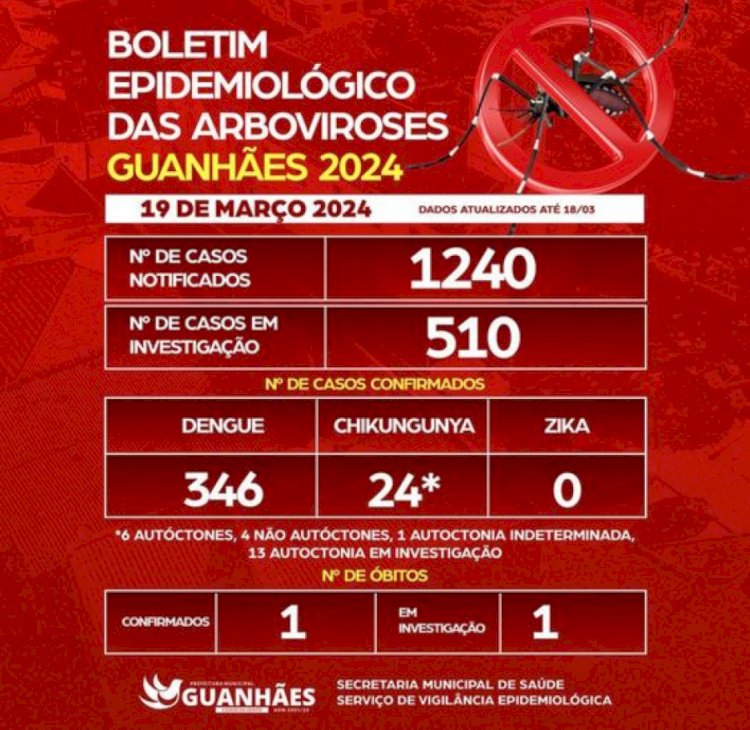 Boletim Epidemiológico das arboviroses em Guanhães