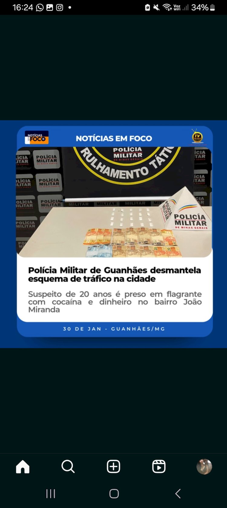 Policia Militar de Guanhães desmantela esquema de tráfico com entregas de drogas